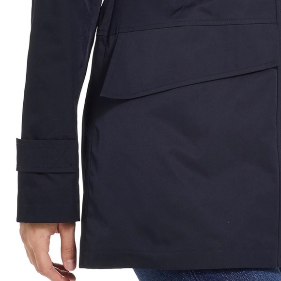 ELLEN TRACY NWOT Navy City Jacket with Hood - Size XL - Picture 3 of 12